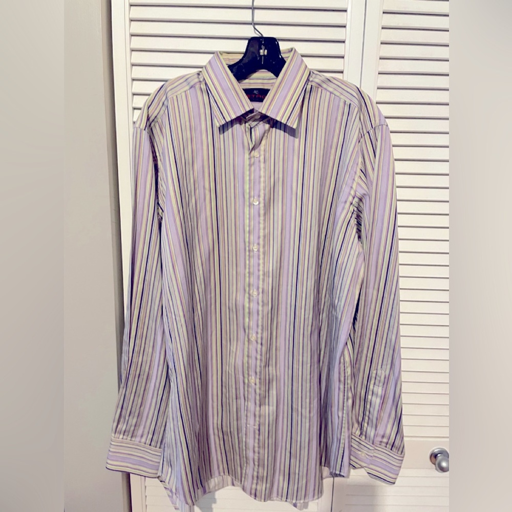 Etro stripped men’s shirt size 44. Excellent condition.